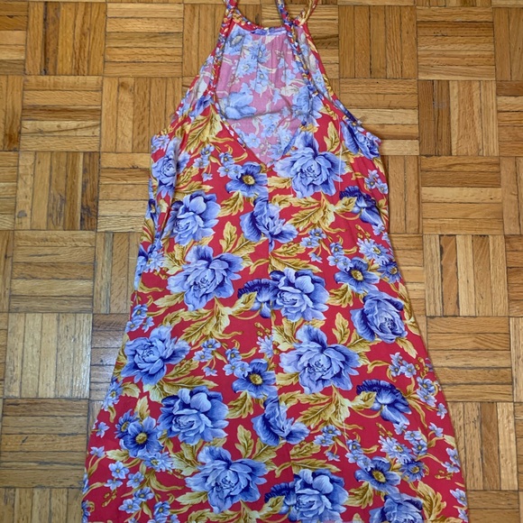 NEW FUNKY FLORAL SLEEVELESS FLORAL DRESS SUNDRESS BIG FLOWER PATTERN DRESS - Picture 5 of 14